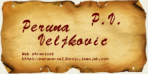 Peruna Veljković vizit kartica